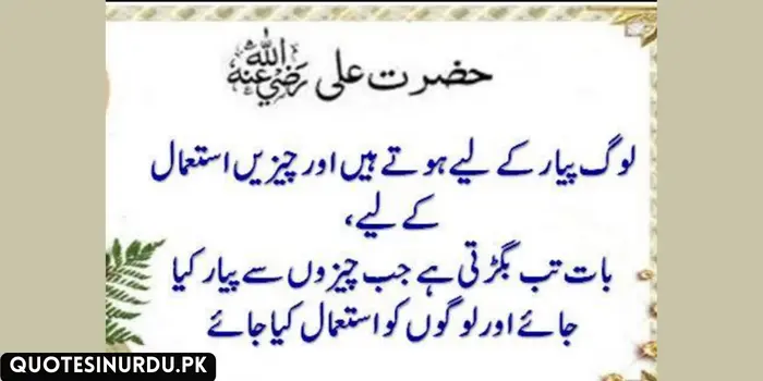 Hazrat Ali Islamic Quotes in Urdu 